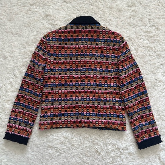 Zara Jacket Textured Cardigan Cropped Blazer Bloggers Favorite Multicolor Sz XS - Picture 5 of 13